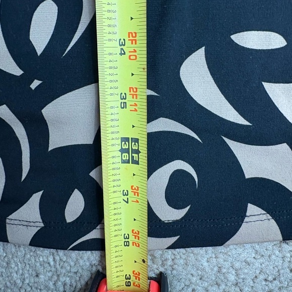 London times Y2K 2000s Vintage Cap Sleeve Midi Dress Abstract Print Ruched sz 4 - Picture 11 of 12